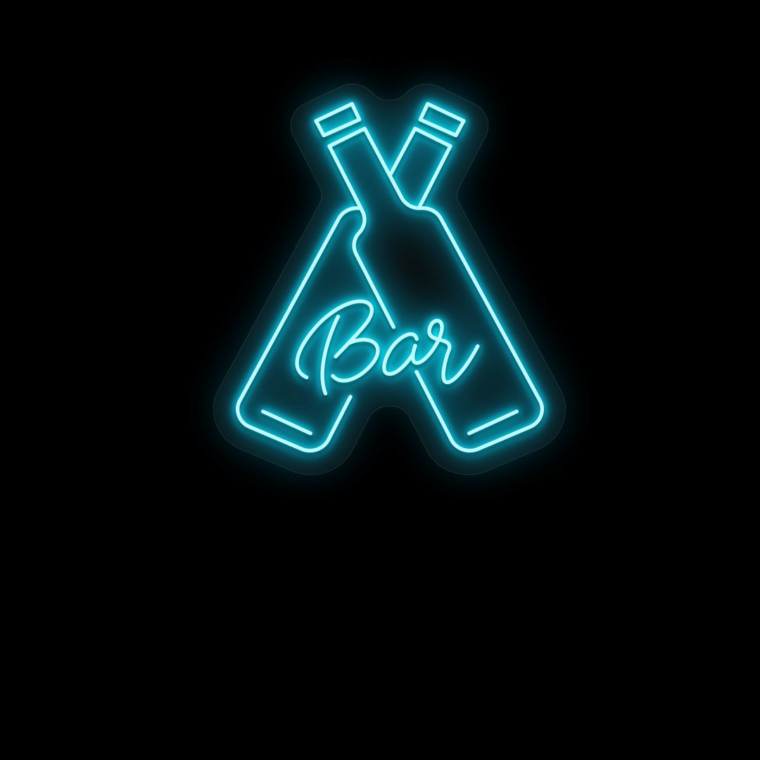 Beer Bottles Bar Neon Sign