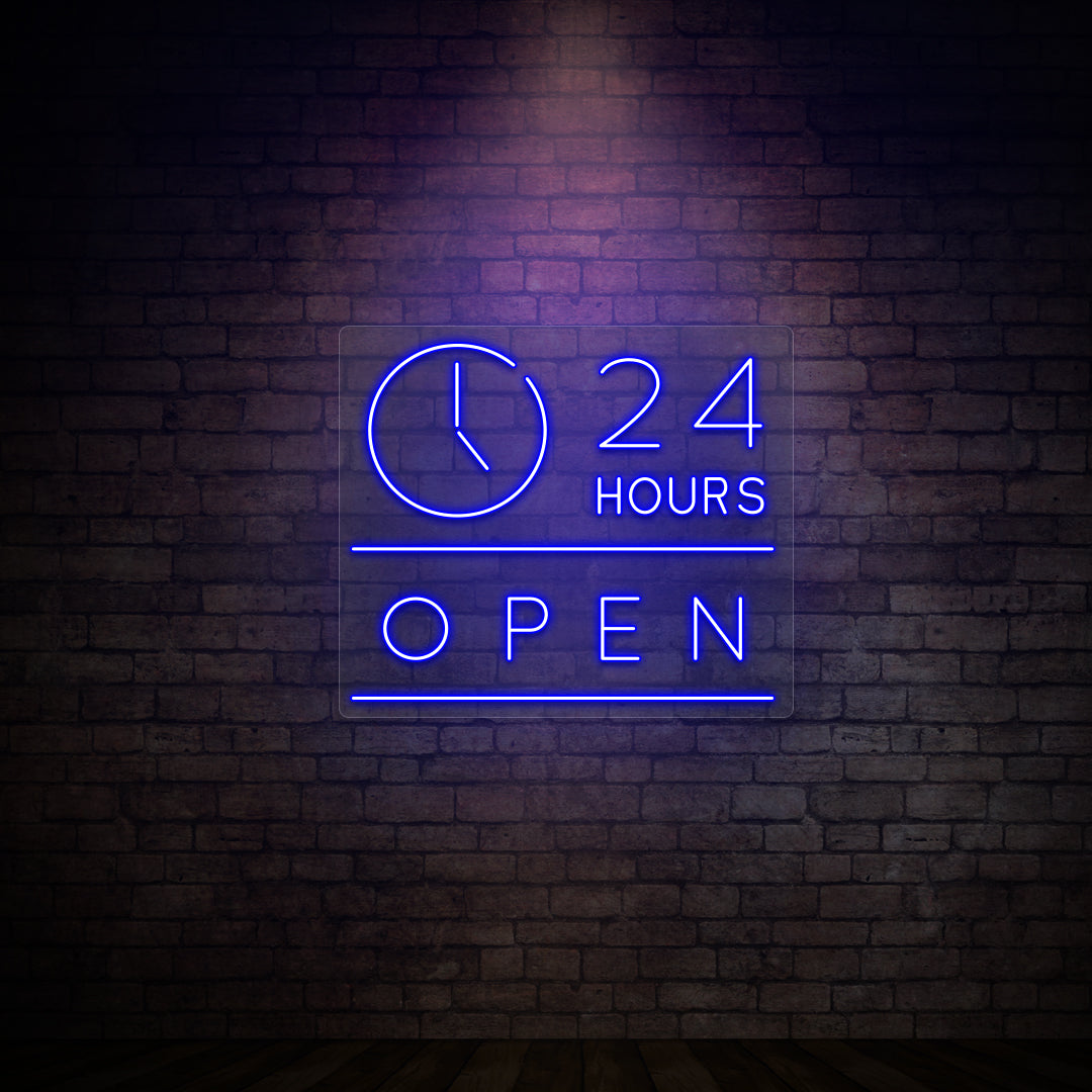 24 Hours Open Neon Sign for StoreFront