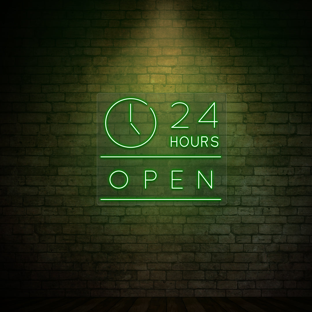 24 Hours Open Neon Sign for StoreFront