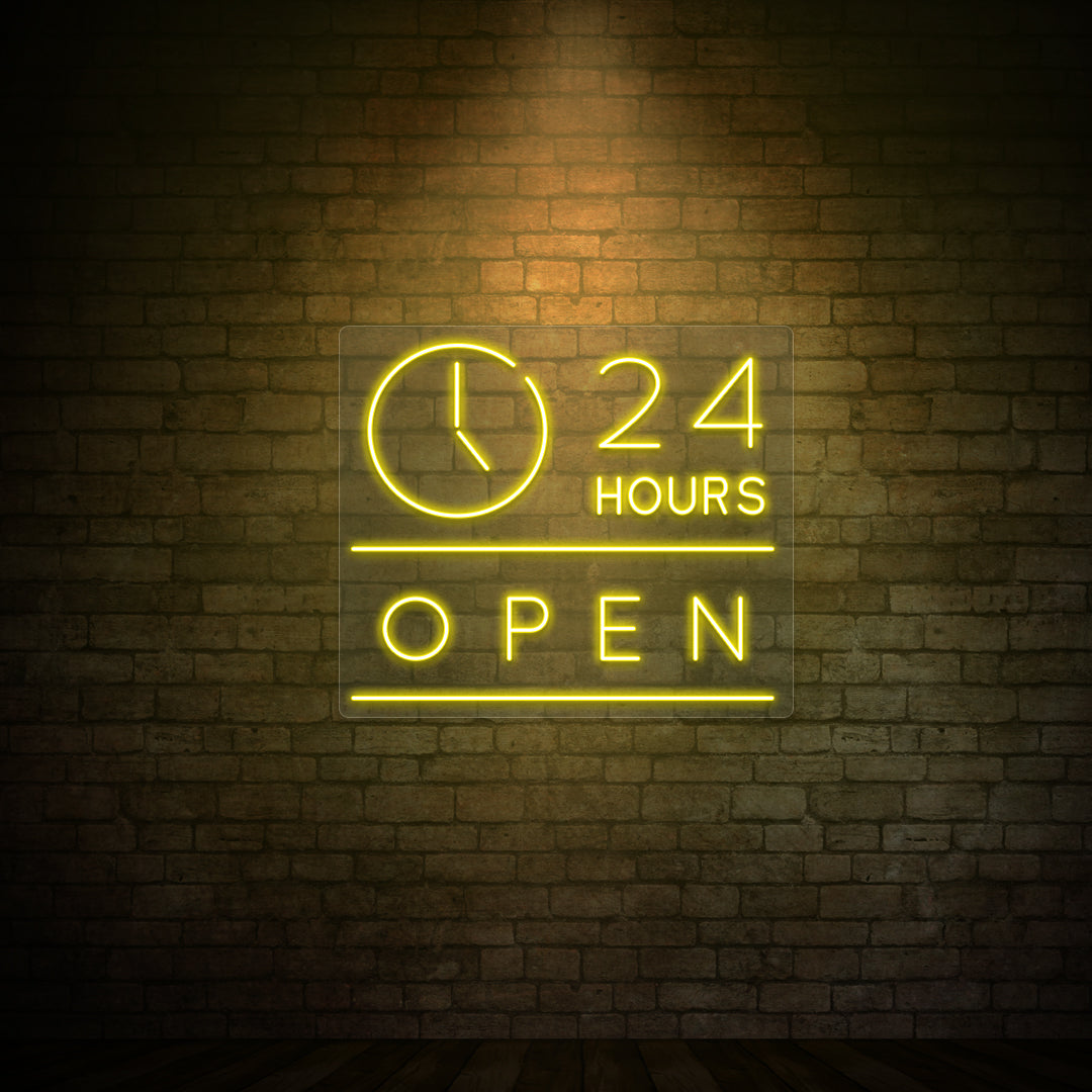 24 Hours Open Neon Sign for StoreFront
