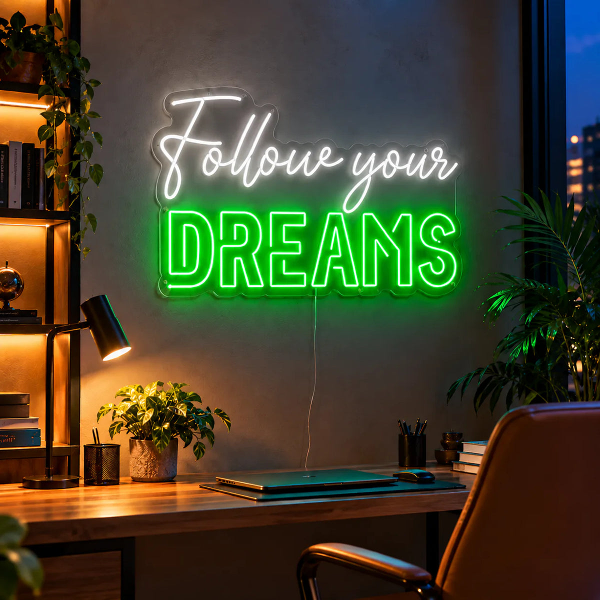 Follow Your Dreams Neon Sign
