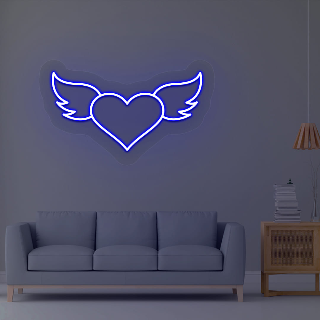 Heart with Wings Neon Sign