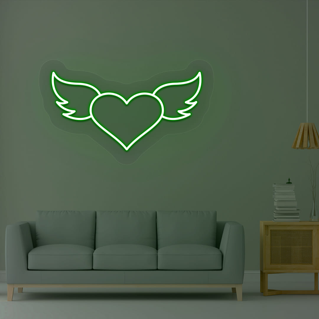 Heart with Wings Neon Sign