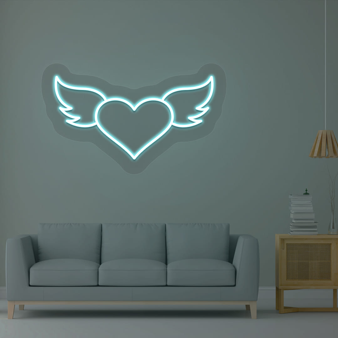 Heart with Wings Neon Sign