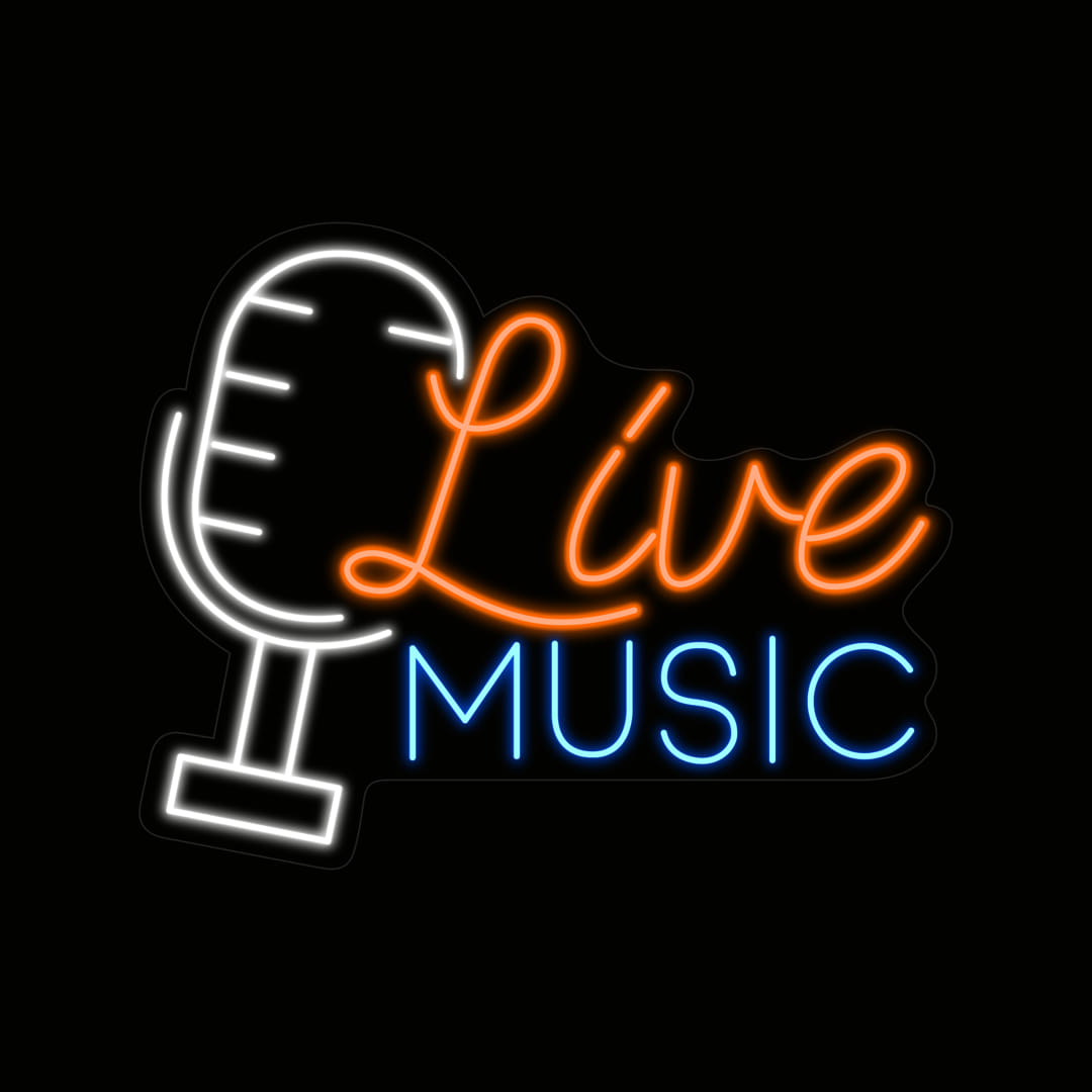 Live Music Neon Sign Recording Led Light