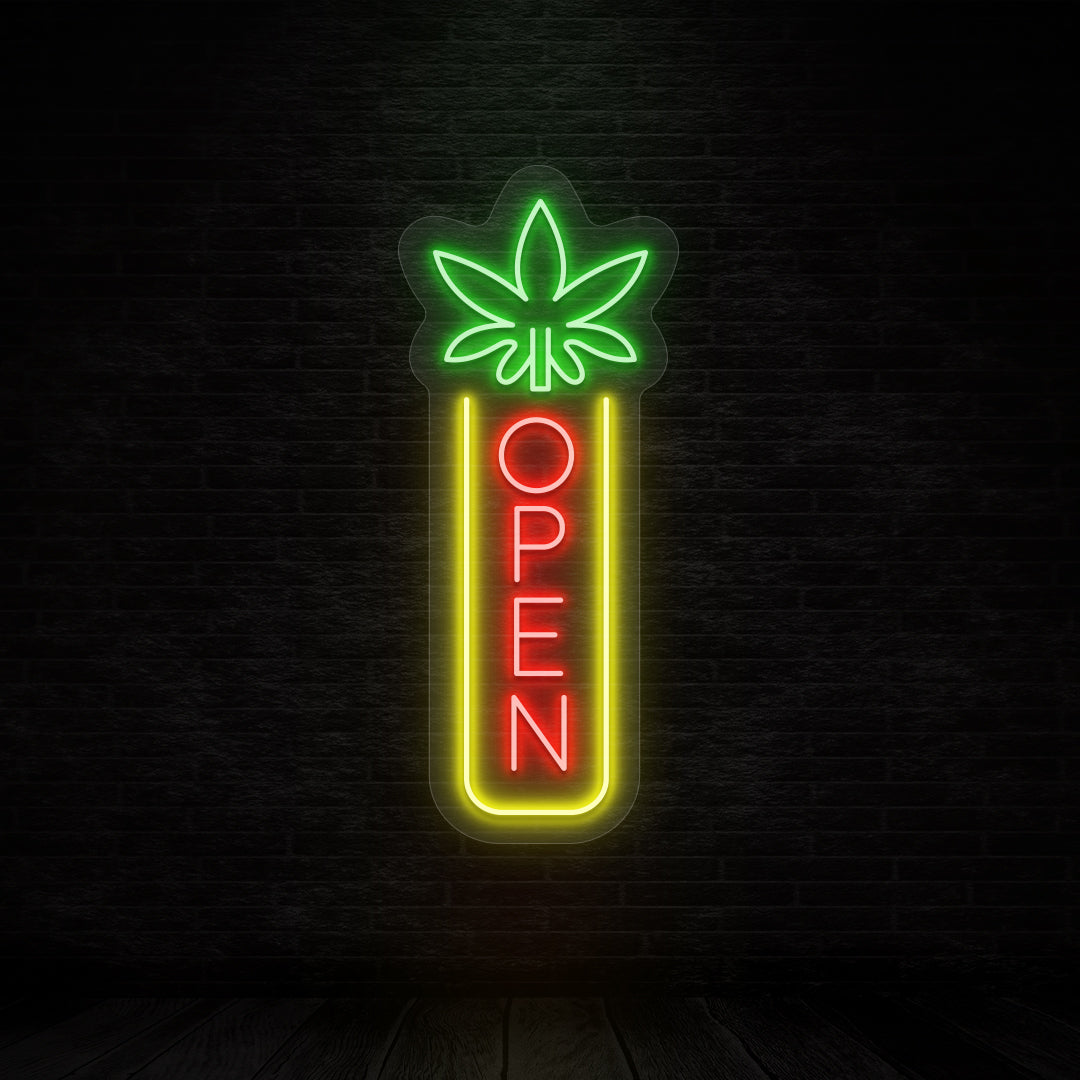 Open neon Light Sign