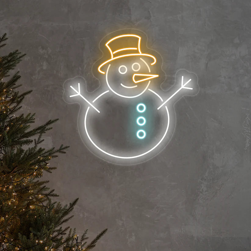Snowman Neon Sign