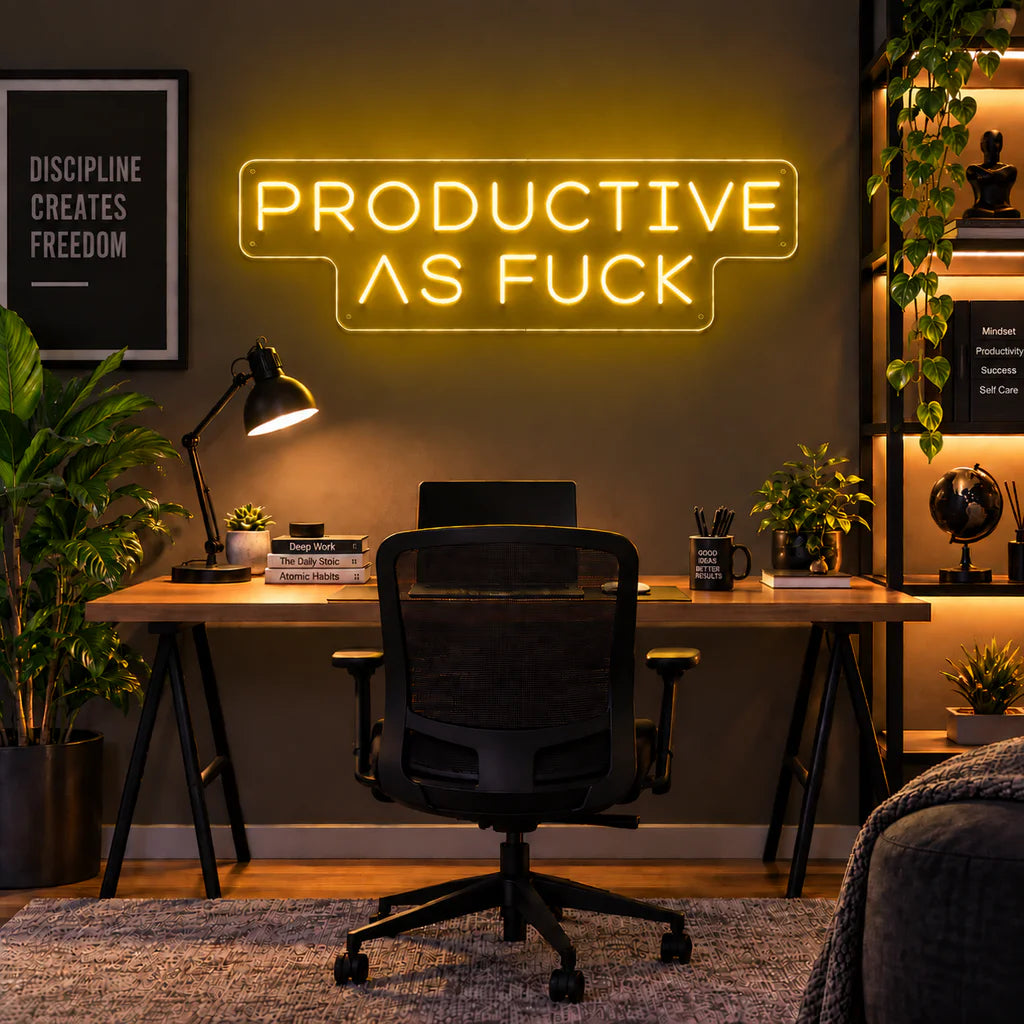 Productive as Fuck Neon Sign