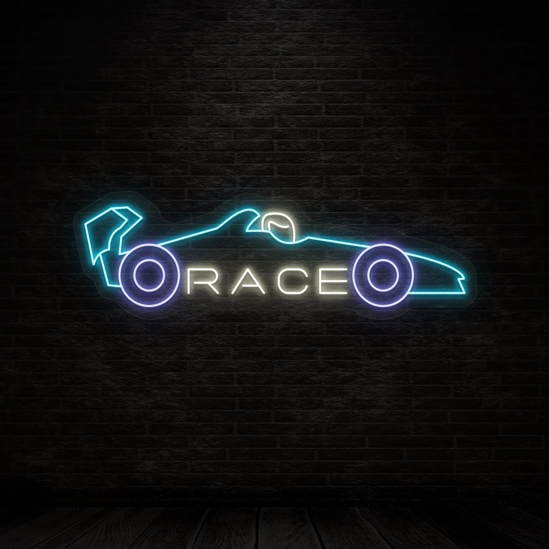 Race Car Neon Sign