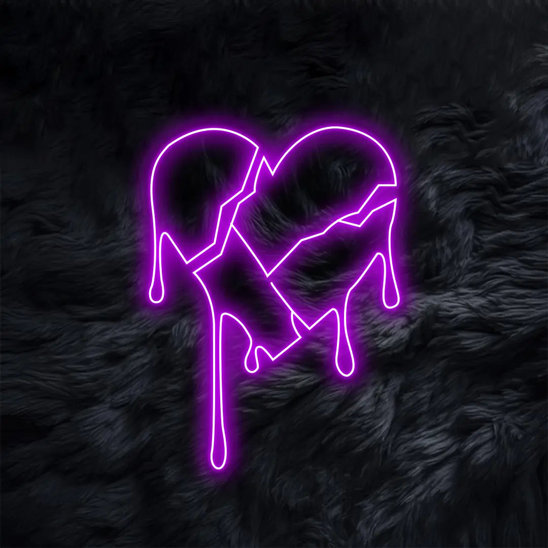 Broken Heart Neon Sign