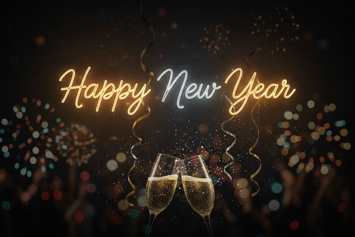 New Year Neon Sign lifestyle