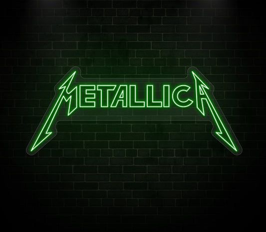 metallica neon sign