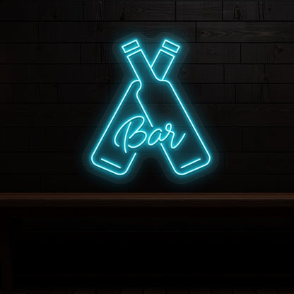 Beer Bottles Bar Neon Sign