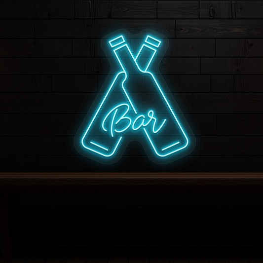 Beer Bottles Bar Neon Sign