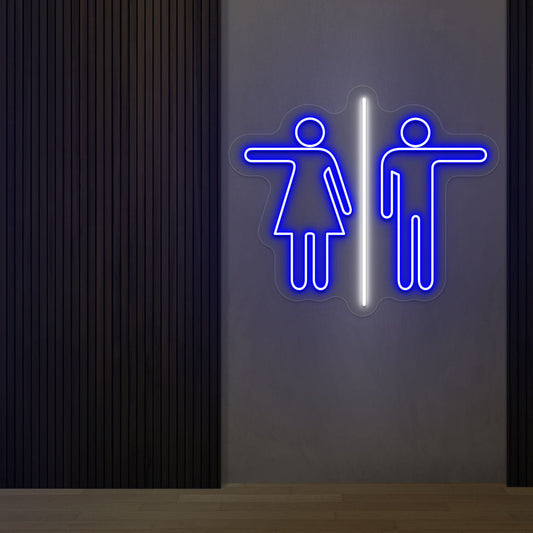 Boy and Girl WC Toilet Neon Sign