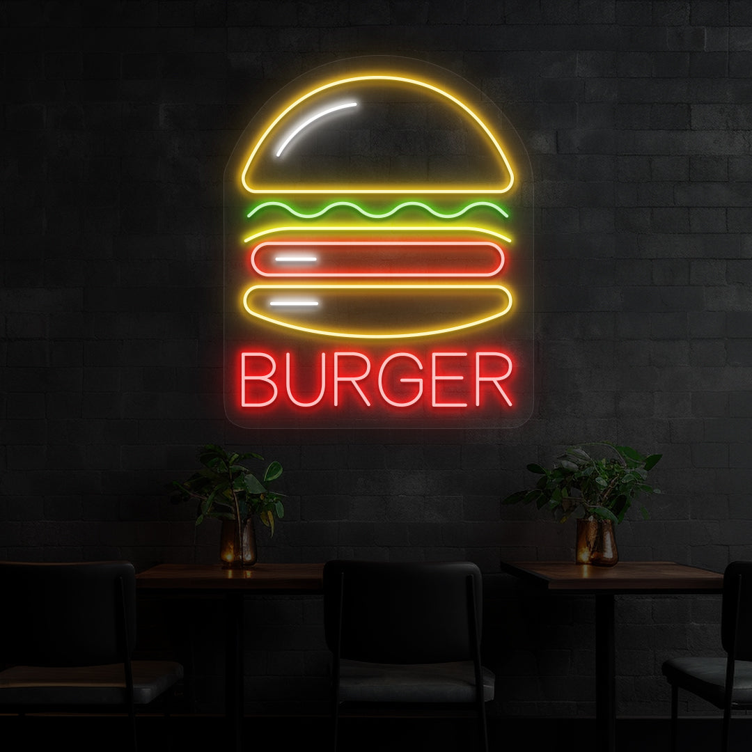 Burger Neon Sign