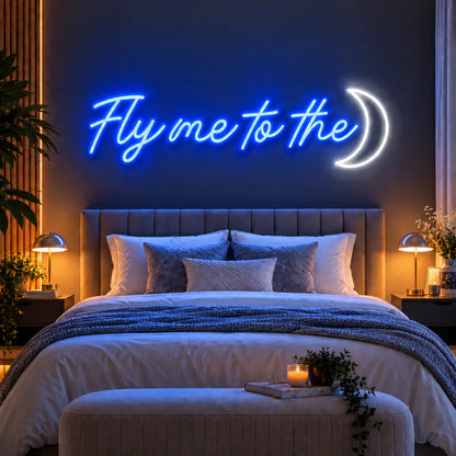 Fly Me To The Moon Neon Sign