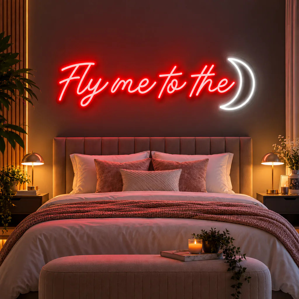 Fly Me To The Moon Neon Sign