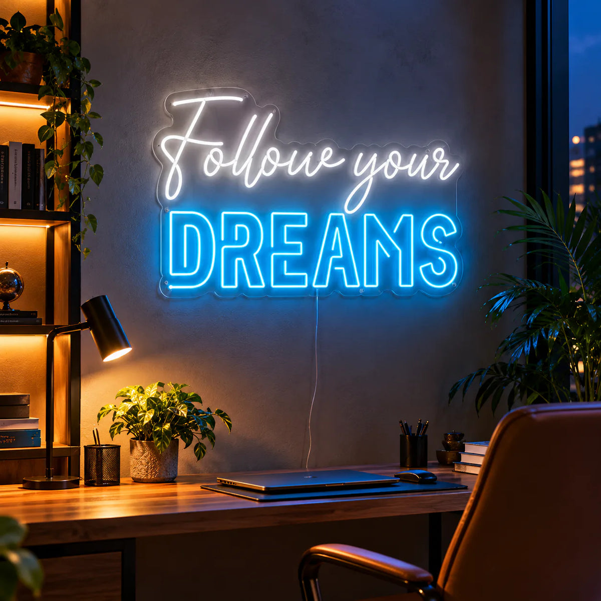 Follow Your Dreams Neon Sign