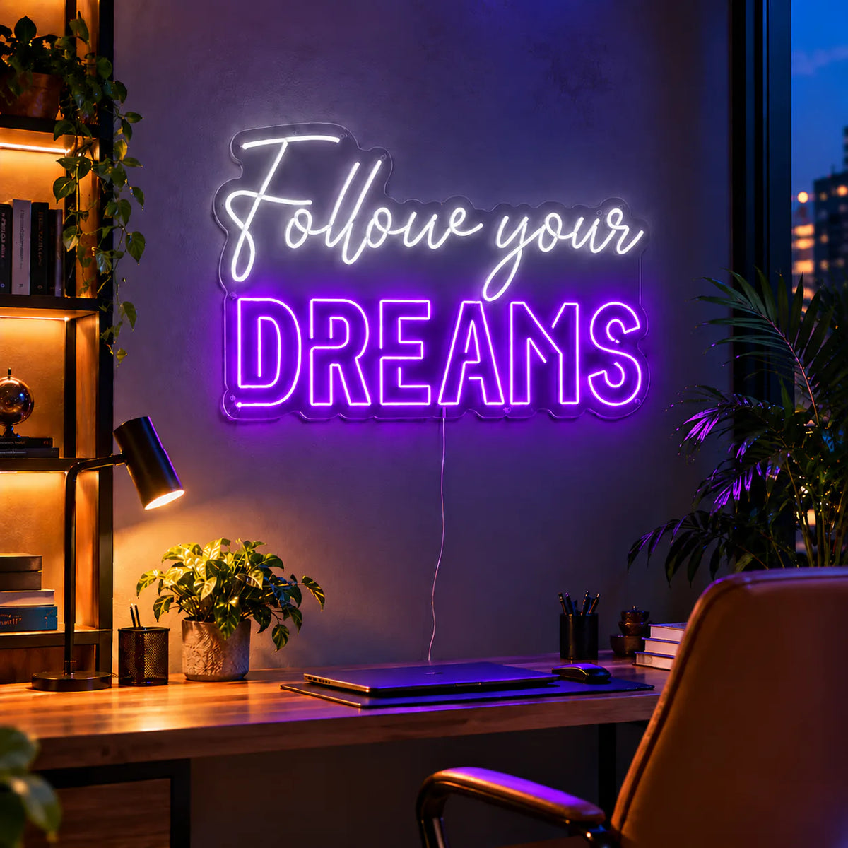 Follow Your Dreams Neon Sign