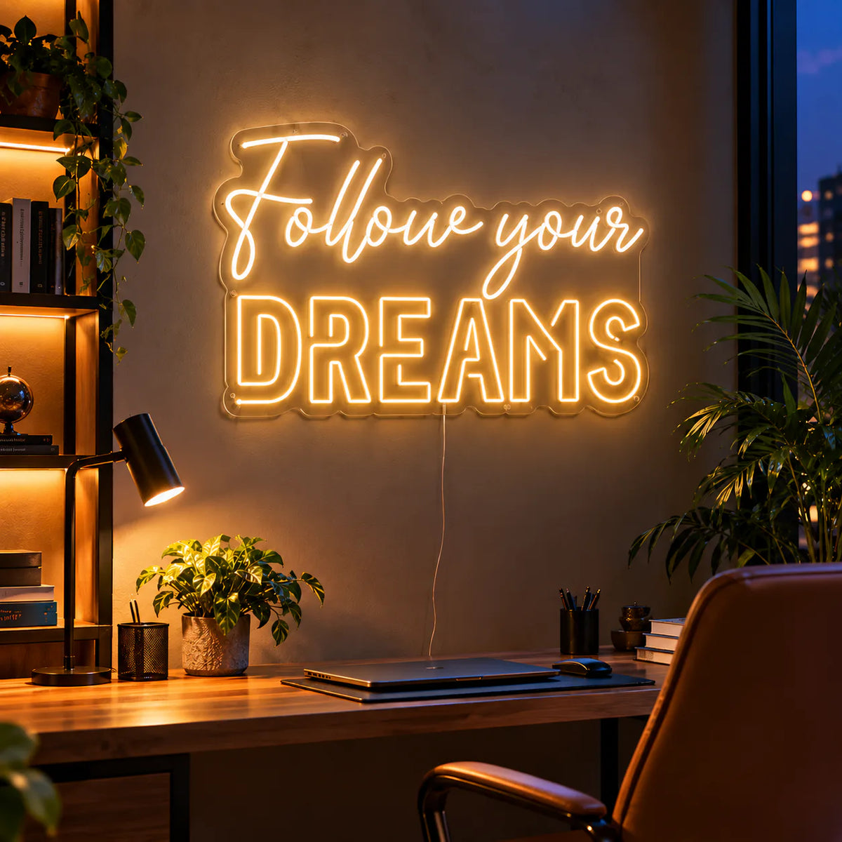 Follow Your Dreams Neon Sign