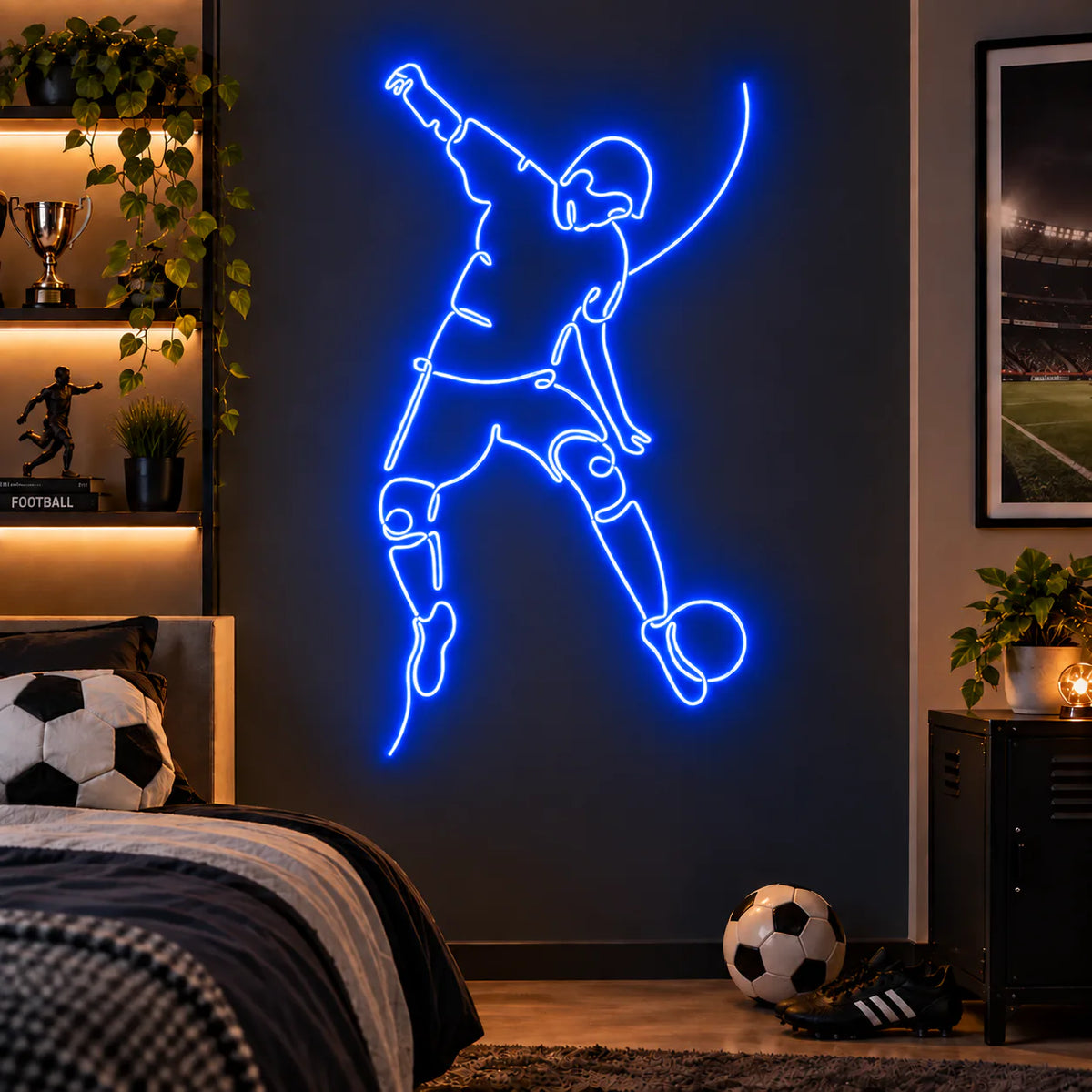 Football Player Neon Sign