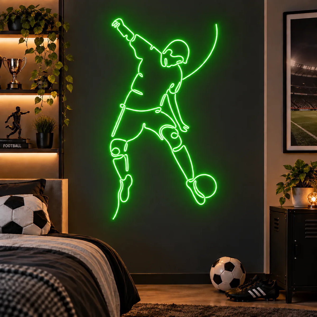 Football Player Neon Sign