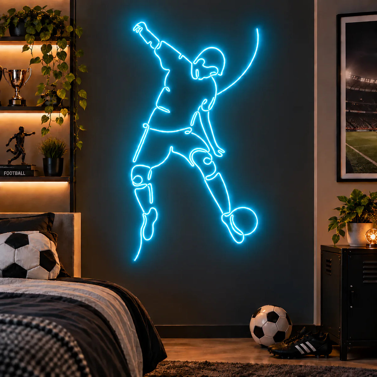 Football Player Neon Sign