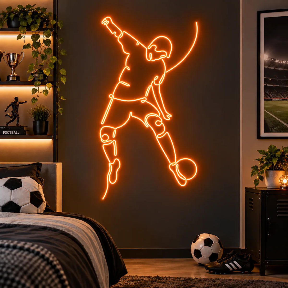 Football Player Neon Sign
