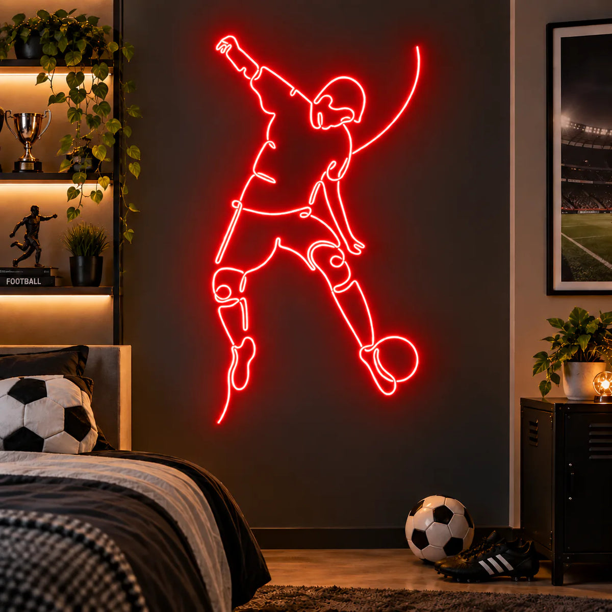 Football Player Neon Sign