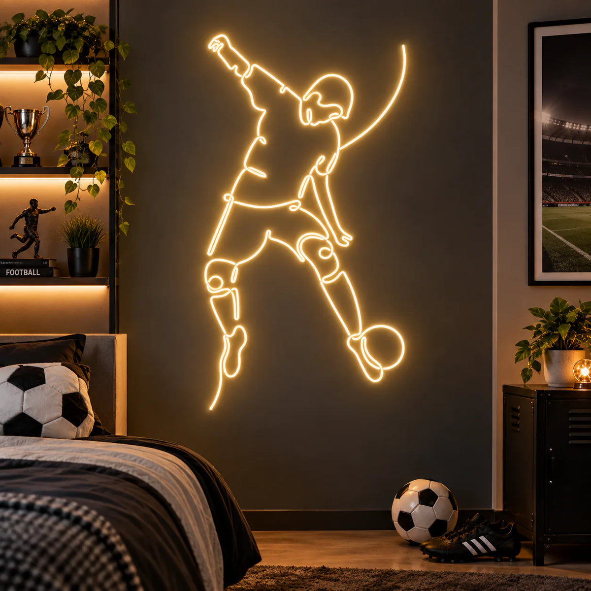 Football Player Neon Sign