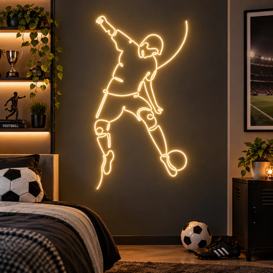 Football Player Neon Sign