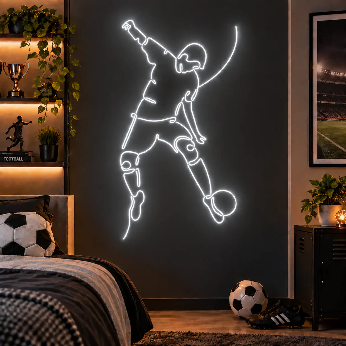 Football Player Neon Sign