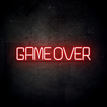 Game Over Neon Sign LED Light