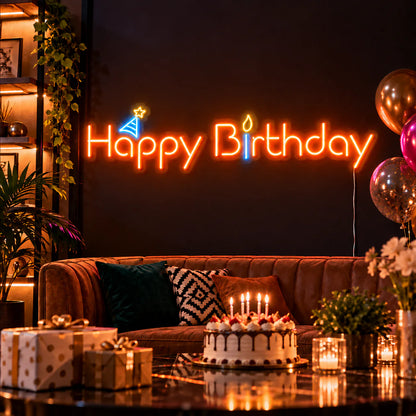 Happy Birthday Neon Sign Led Light