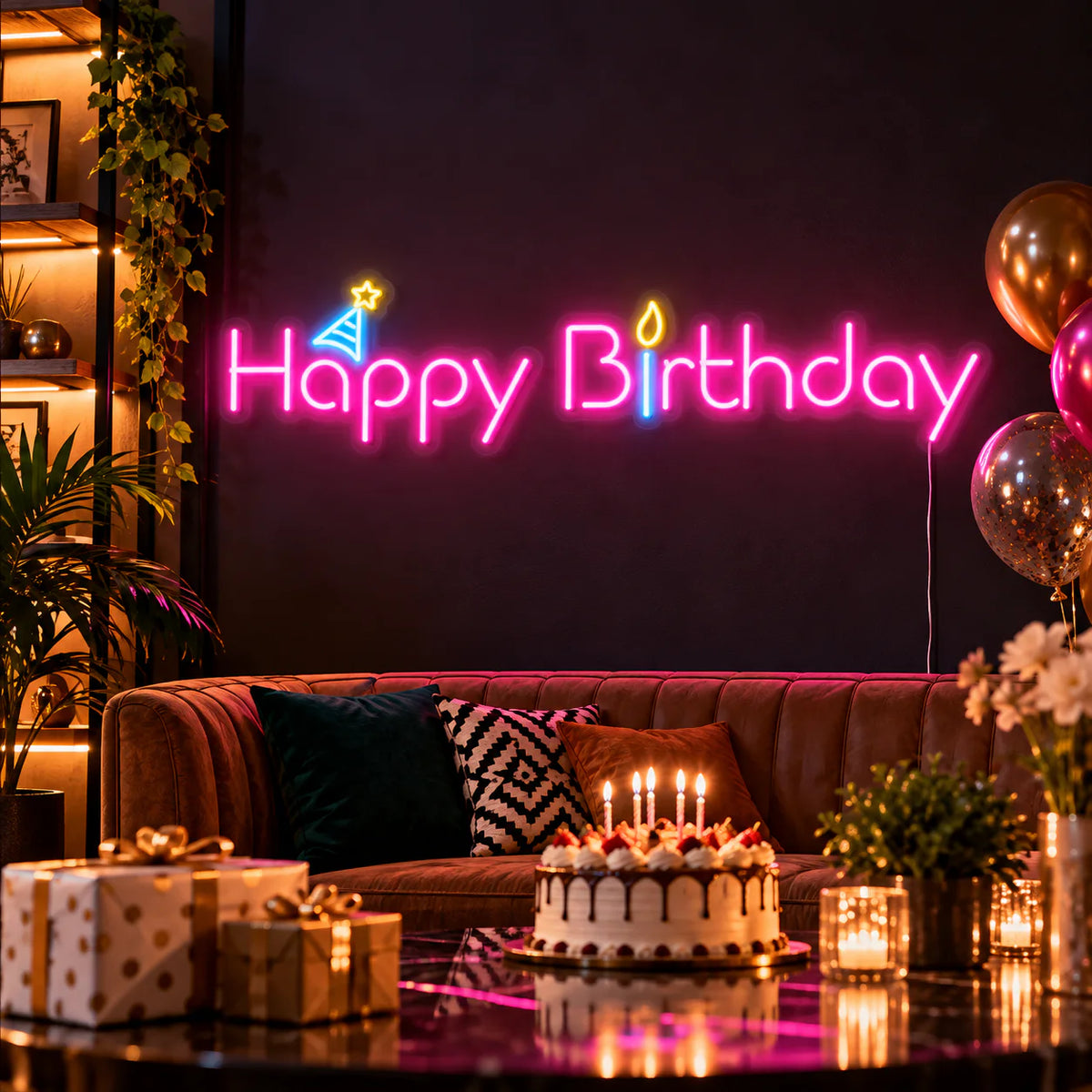 Happy Birthday Neon Sign Led Light