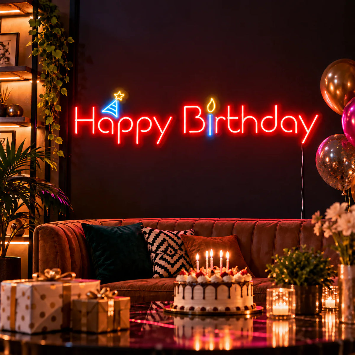 Happy Birthday Neon Sign Led Light
