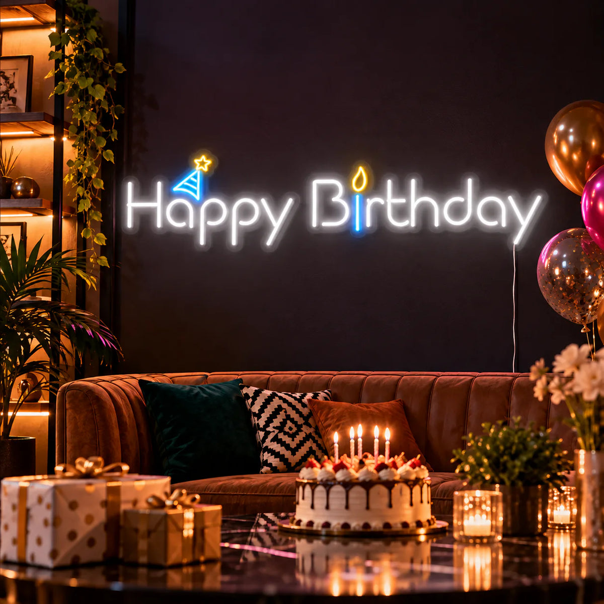 Happy Birthday Neon Sign Led Light