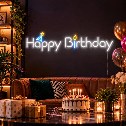 Happy Birthday Neon Sign Led Light