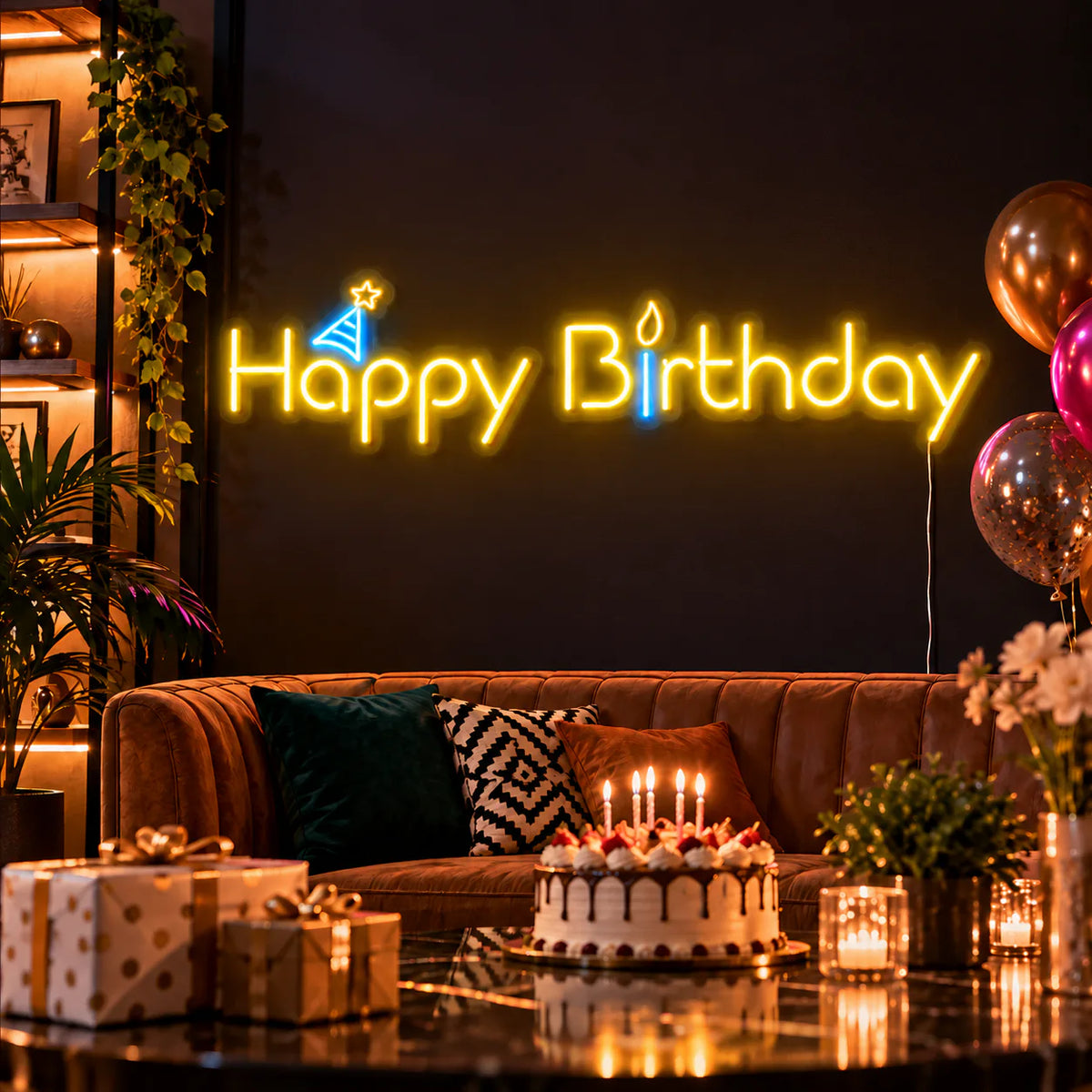 Happy Birthday Neon Sign Led Light