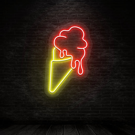 ice cream neon sign