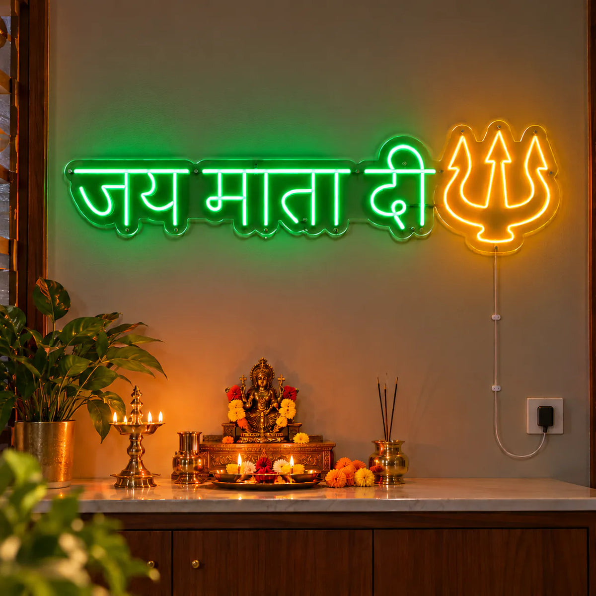 Jai Mata Di Neon Sign