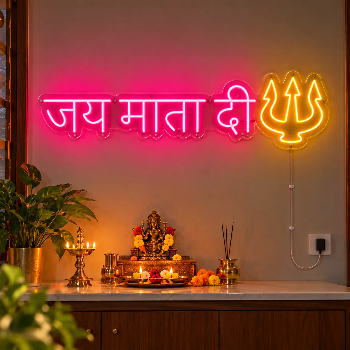Jai Mata Di Neon Sign