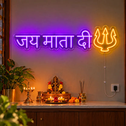 Jai Mata Di Neon Sign