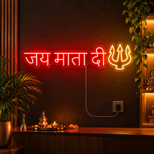 Jai Mata Di Neon Sign