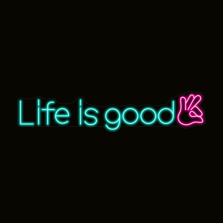 Buy Life Is Good Neon Sign – Uplifting LED Wall Art for Any Space