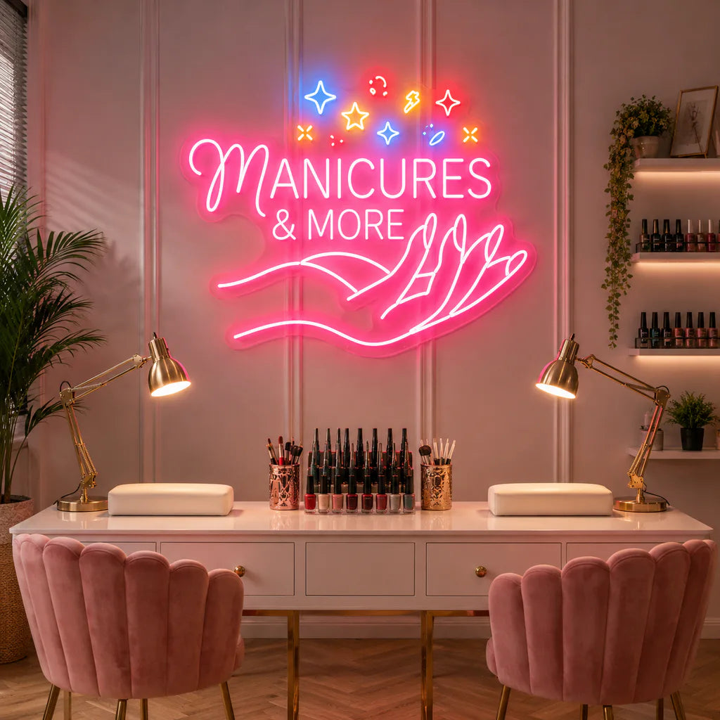 Manicures & More Neon Sign