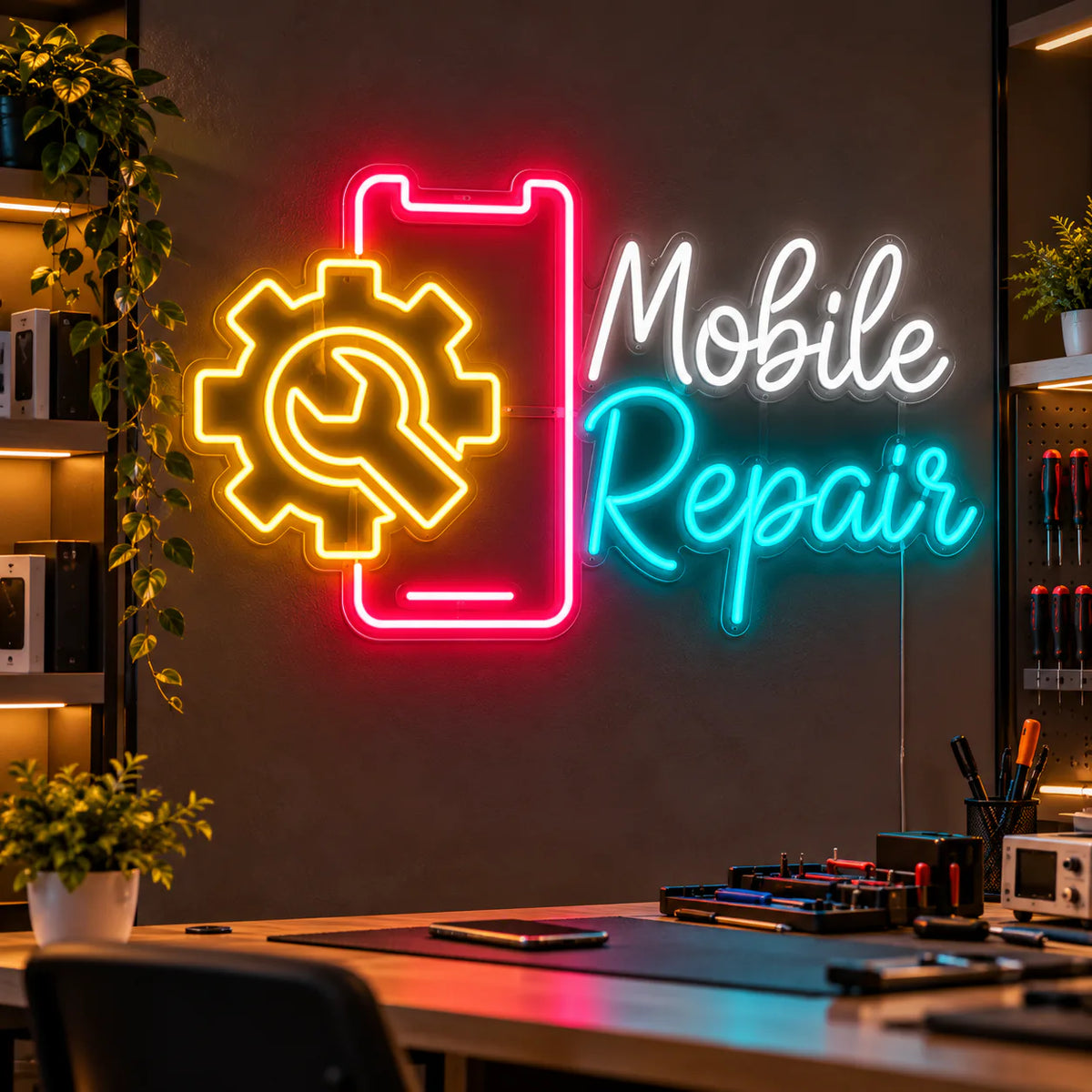 Mobile Repair Neon Sign
