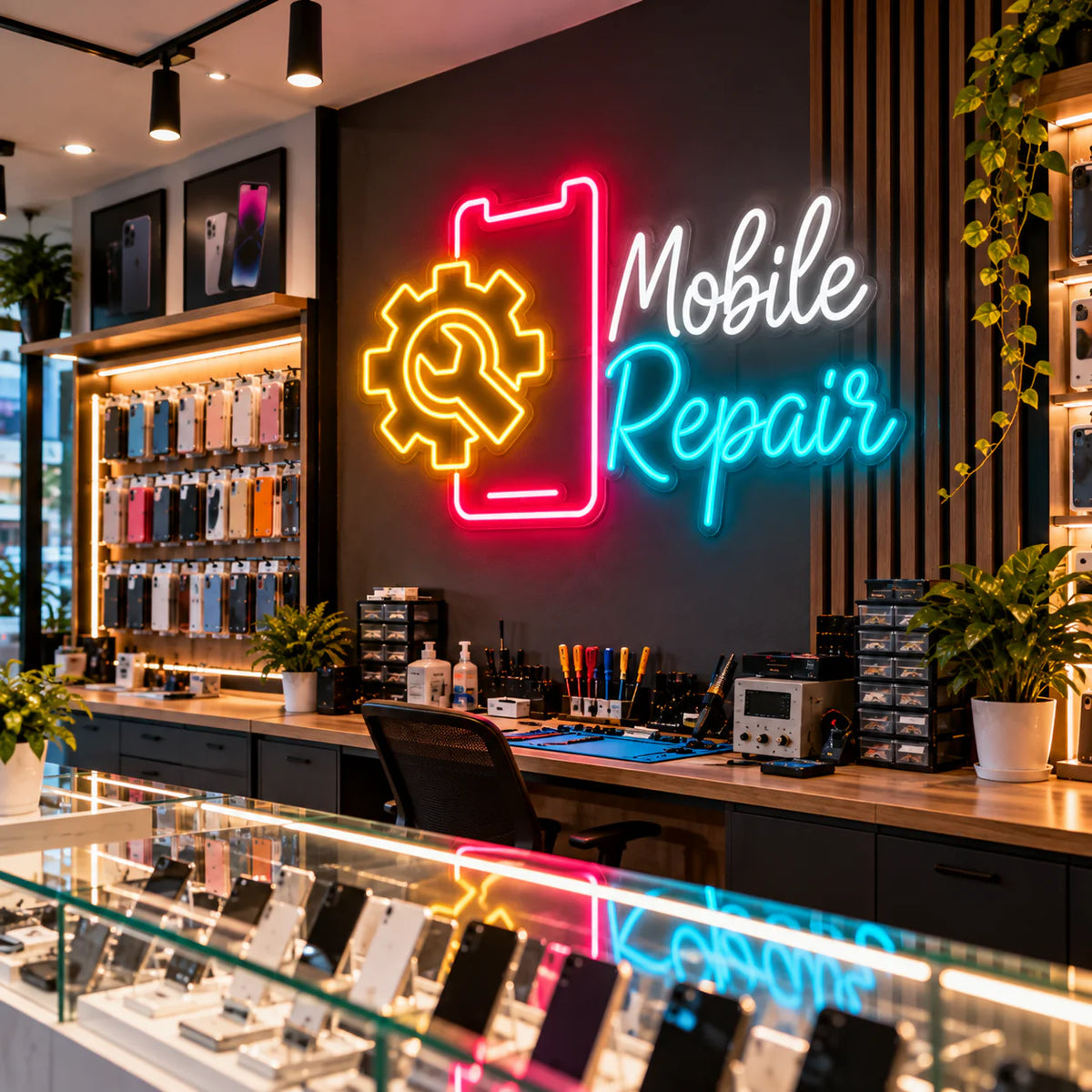 Mobile Repair Neon Sign