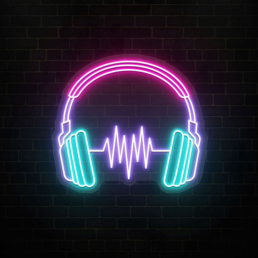 Music Headphone Neon SIgn